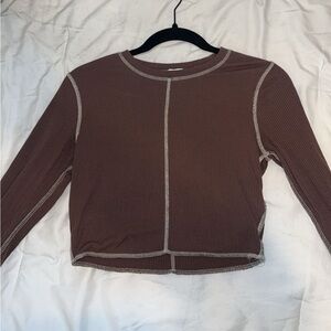 inside out look! long sleeve crop top